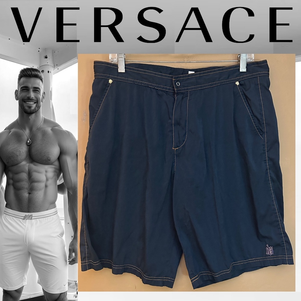 Versace Board Shorts withLogo Charms Large EU size 50 34" waist 10" inseam